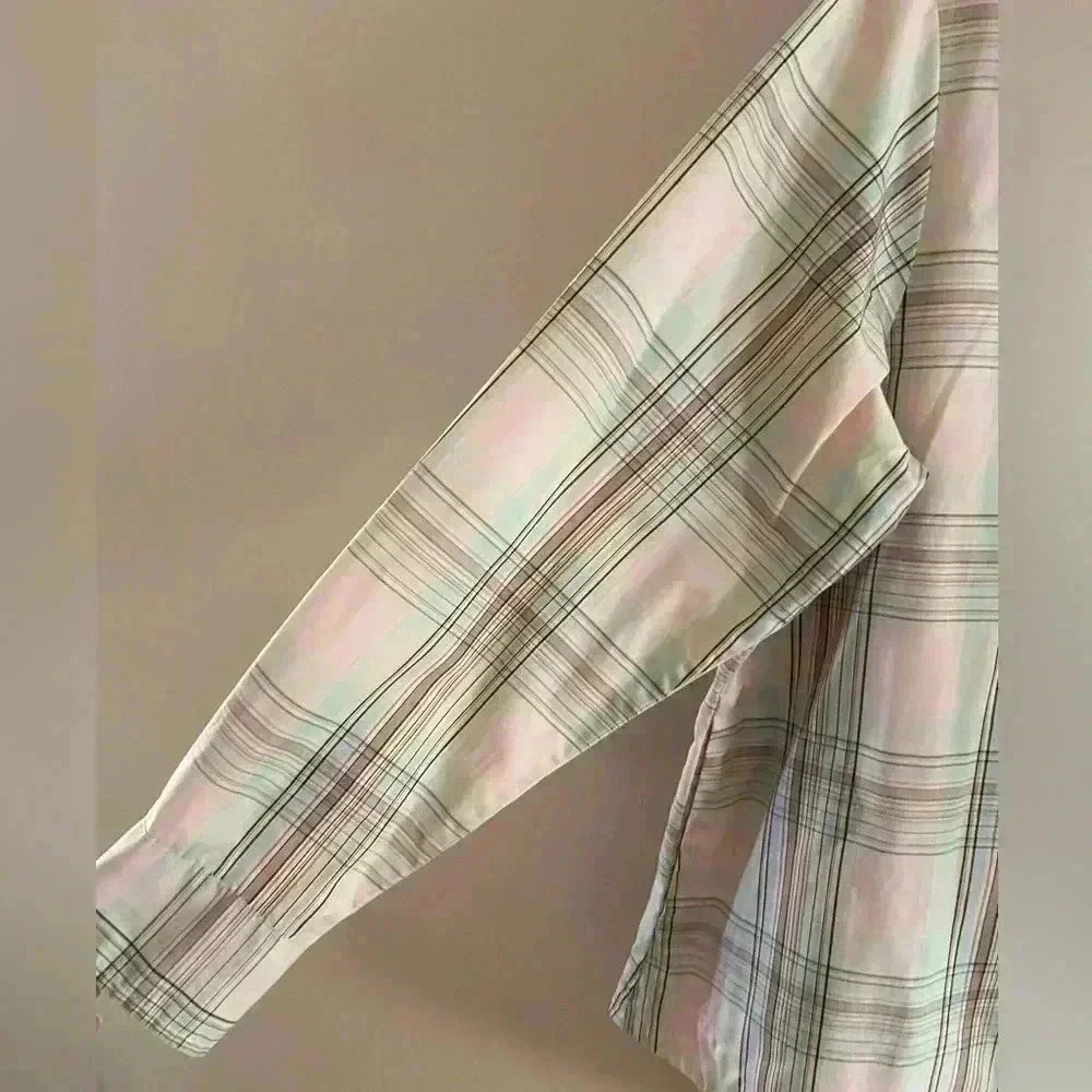 Pendleton button front shirt plaid with pockets 100% cotton 16 Petite - Picture 2 of 8